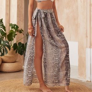 Sarong, wrap skirt, swim cover up Large